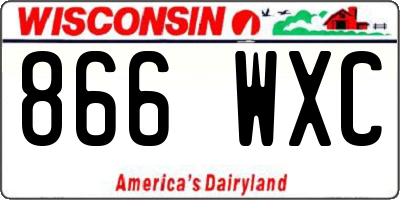 WI license plate 866WXC