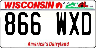WI license plate 866WXD