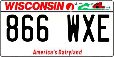 WI license plate 866WXE