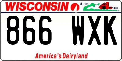 WI license plate 866WXK