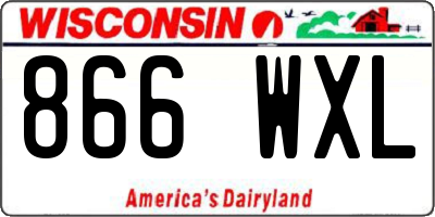 WI license plate 866WXL