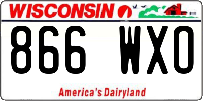 WI license plate 866WXO