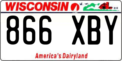 WI license plate 866XBY