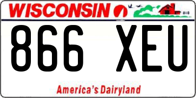 WI license plate 866XEU
