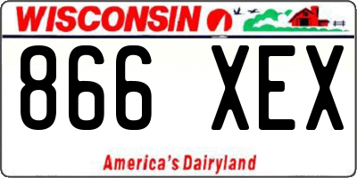 WI license plate 866XEX