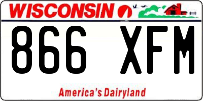 WI license plate 866XFM