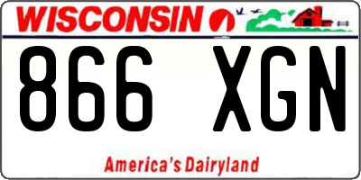 WI license plate 866XGN
