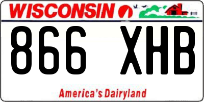 WI license plate 866XHB