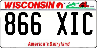 WI license plate 866XIC