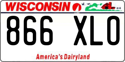WI license plate 866XLO