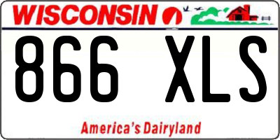 WI license plate 866XLS