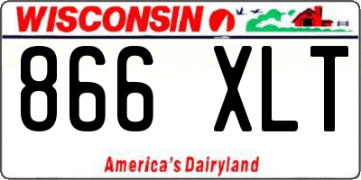 WI license plate 866XLT