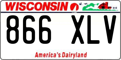 WI license plate 866XLV