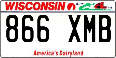 WI license plate 866XMB