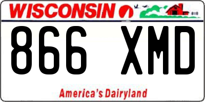 WI license plate 866XMD