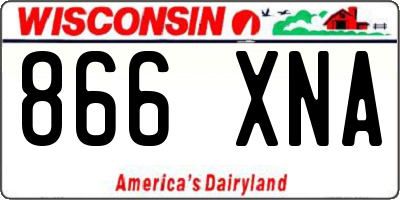 WI license plate 866XNA