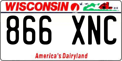 WI license plate 866XNC