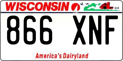 WI license plate 866XNF