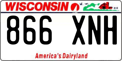 WI license plate 866XNH