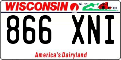 WI license plate 866XNI