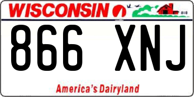 WI license plate 866XNJ