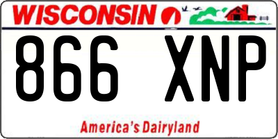 WI license plate 866XNP