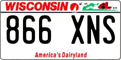 WI license plate 866XNS