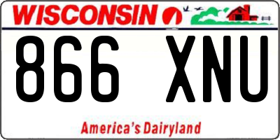 WI license plate 866XNU