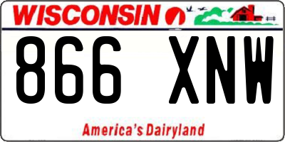 WI license plate 866XNW