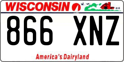 WI license plate 866XNZ