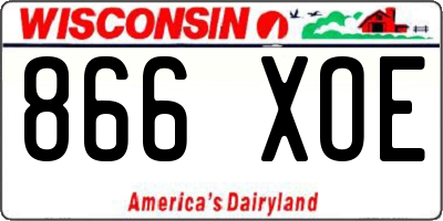 WI license plate 866XOE