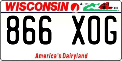 WI license plate 866XOG