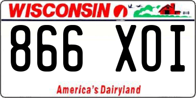 WI license plate 866XOI