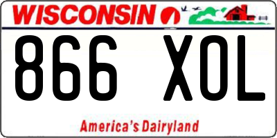 WI license plate 866XOL