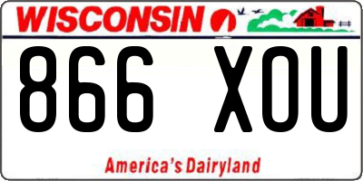 WI license plate 866XOU