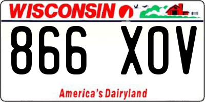 WI license plate 866XOV