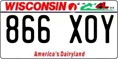 WI license plate 866XOY
