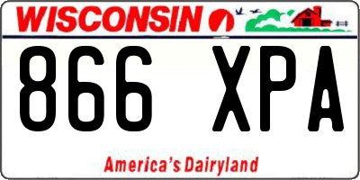 WI license plate 866XPA