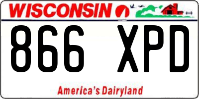 WI license plate 866XPD