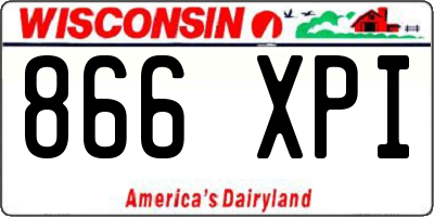 WI license plate 866XPI