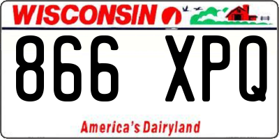WI license plate 866XPQ