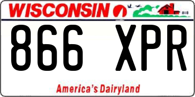 WI license plate 866XPR