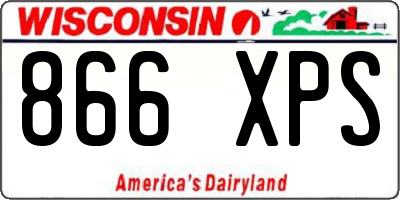 WI license plate 866XPS
