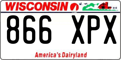 WI license plate 866XPX