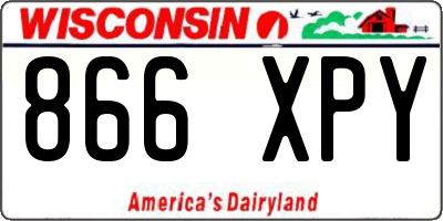 WI license plate 866XPY
