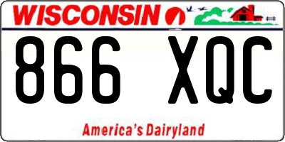 WI license plate 866XQC