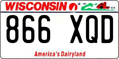 WI license plate 866XQD