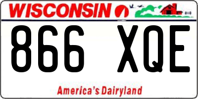 WI license plate 866XQE