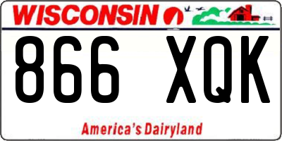 WI license plate 866XQK