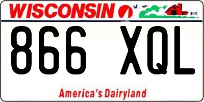 WI license plate 866XQL
